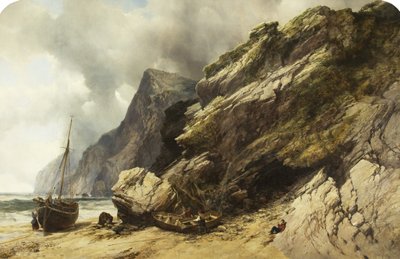 チェイニービーチ、イルフラクーム、1845年頃（キャンバスに油彩） 作： William West