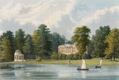 ハンプトンハウスは、リチャードギルソンリーブ（1803-89）によって彫刻され、1828年に出版されました 作： William Westall