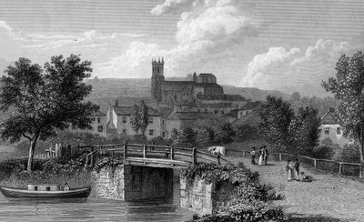 E.フィンデン、1829年によって刻まれた運河橋からハイス 作： William Westall
