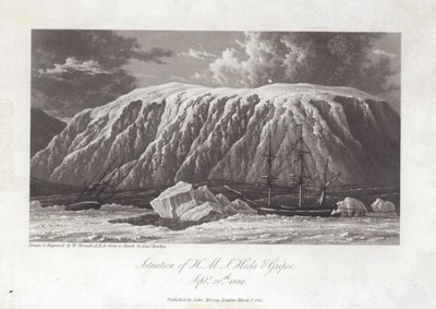 HMSヘクラとグリッパーの状況 作： William Westall