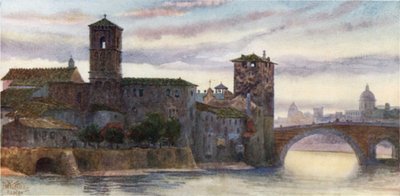 ローマ。 S.バルトロメオ島（カラーリソ） 作： William Wiehe Collins