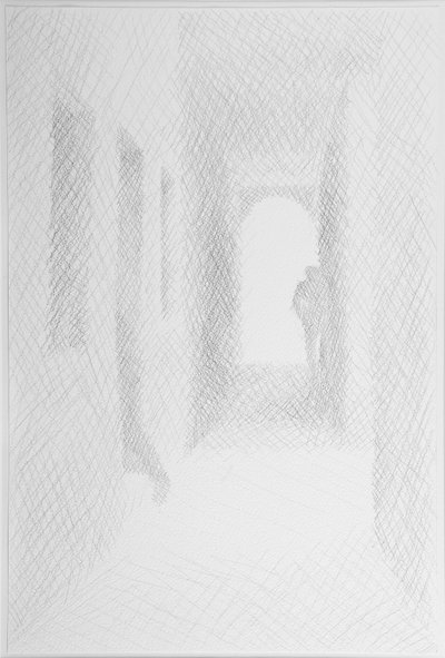 リオテラへのアーチ道、ヴェネツィア、2008年（紙に鉛筆） 作： William Wilkins