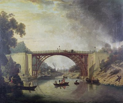 コールブルックデール近くの鋳鉄橋、1780年頃 作： William Williams