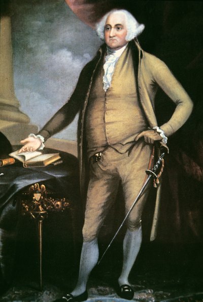 ジョン・アダムス大統領（1735-1826）（カラーリトグラフ 作： William Winstanley