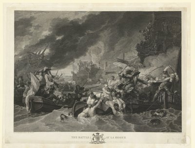 ラホーグ岬の海戦、1692年 ラ・ホーグの戦い (オブジェクトのタイトル) 作： William Woollett