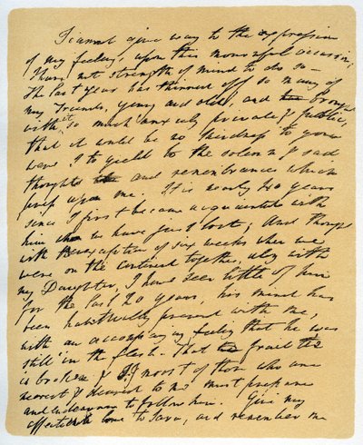 1834年7月29日、サミュエルテイラーコールリッジの死に関するウィリアムワーズワースからの手紙。 作： William Wordsworth