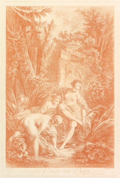 グレイス・オ・バンThe Graces at the Bath、1756。 作： William Wynne Ryland