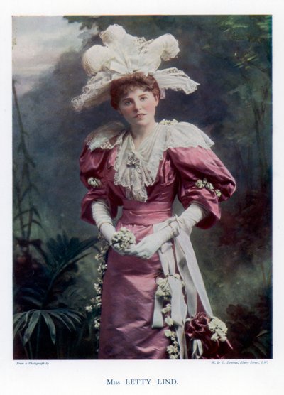 レティリンド、女優兼ダンサー、1901年。 作： William and Daniel Downey