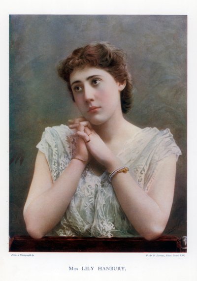 リリー・ハンベリー、イギリスの舞台女優、1901年。 作： William and Daniel Downey