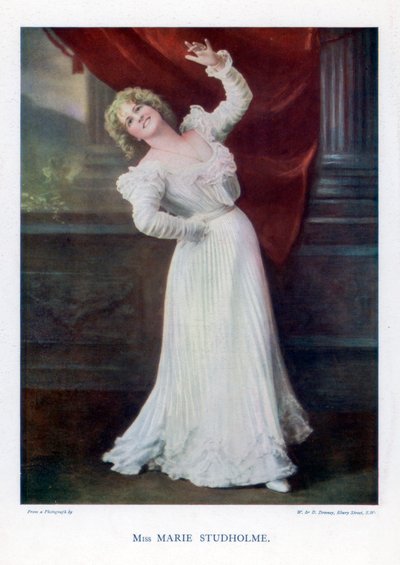 マリースタッドホルム、イギリスの演劇女優、1901年。 作： William and Daniel Downey