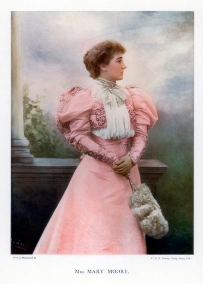 メアリームーア、イギリスの女優、劇場マネージャー、1901年。 作： William and Daniel Downey