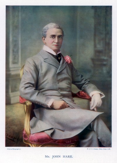 ジョンヘア卿、イギリスの俳優、ギャリックシアターのマネージャー、1901年。 作： William and Daniel Downey