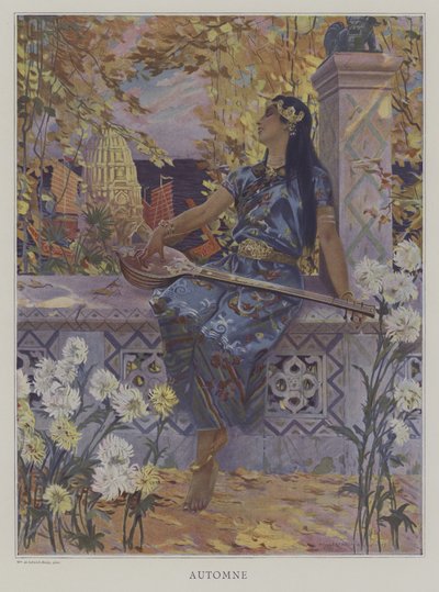 Automne（秋）（カラーリトグラフ 作： William de Leftwich (after) Dodge
