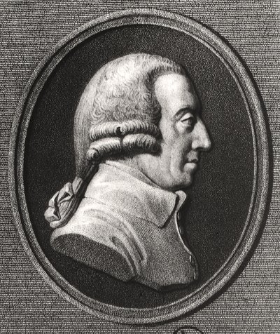 アダム・スミスのメダリオンの肖像（1723-90） 作： William the Younger Holl