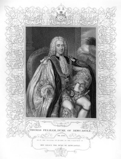 ニューカッスル第一公トーマス・ペルハム・ホレスの肖像 作： William the Younger Holl