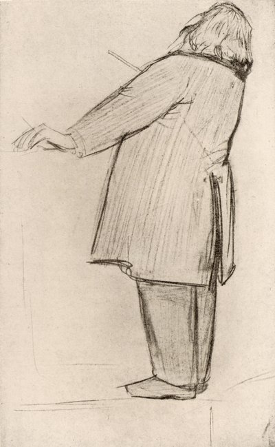 ヨハネス・ブラームス（1833-1897）ドイツの作曲家、指揮（デッサン） 作： Willy von Beckerath