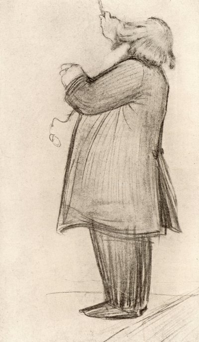 ヨハネス・ブラームス（1833-1897）ドイツの作曲家、指揮（デッサン） 作： Willy von Beckerath