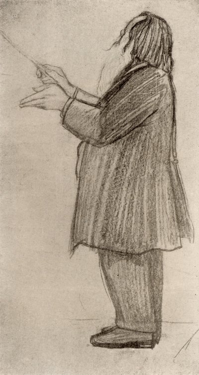 ヨハネス・ブラームス（1833-1897） ドイツの作曲家、指揮者 9デッサン） 作： Willy von Beckerath