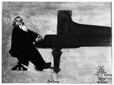 ドイツの作曲家Johannes Brahms（Hamburg 作： Willy von Beckerath