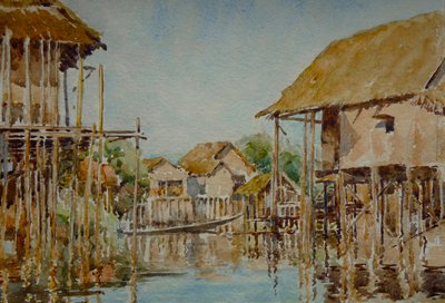 903 Pauk-Pa村（1）、インレー湖 作： Wilson Clive