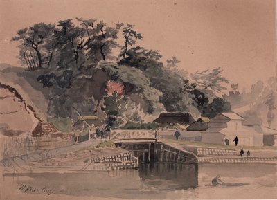 橋のある風景、19世紀半ば後半。 作： Winckworth Allan Gay
