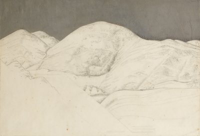 Santisima Trinitaの景観研究、1924年頃（紙に鉛筆と油） 作： Winifred Knights