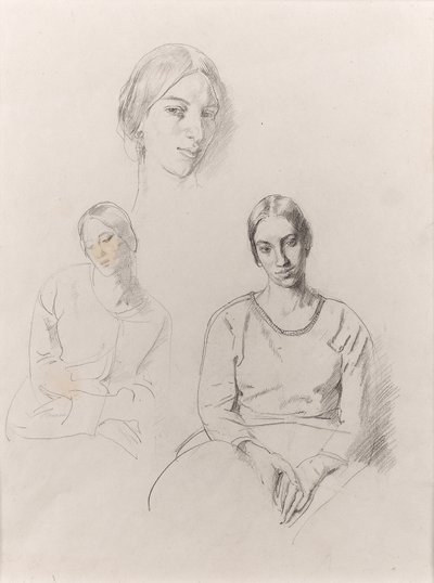 自画像（紙に鉛筆） 作： Winifred Knights