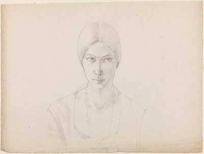 自画像（紙に鉛筆） 作： Winifred Knights
