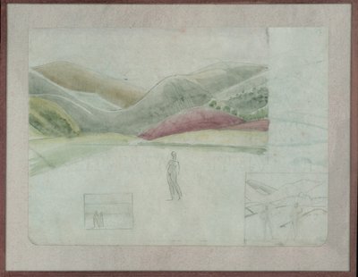 Santissima Trinitaの習作、1924年頃（紙に鉛筆と水彩） 作： Winifred Knights