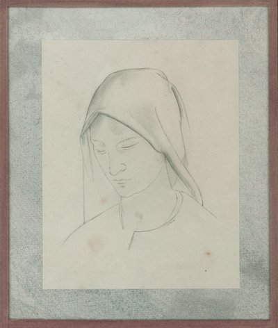 聖マルティンの祭壇画の習作、1928年頃（紙に鉛筆） 作： Winifred Knights