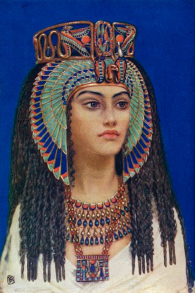 Tiy、18王朝の古代エジプトの女王、紀元前14世紀、1926年。 作： Winifred Mabel Brunton
