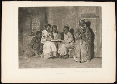 オールド・ヴァージニアの日曜日の朝 1888-91年頃 グラヴュール、織物紙 作： Winslow (after) Homer