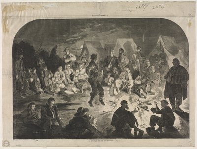ポトマックのビバーク罰金、1861年。 作： Winslow Homer