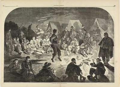 ポトマックでのビバークファイヤー 作： Winslow Homer