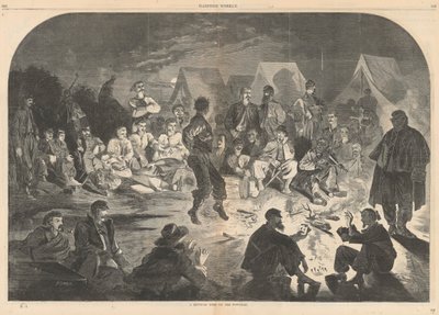 ポトマック川の野営地火災。 ハーパーから 作： Winslow Homer