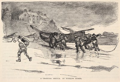 木炭スケッチ（『センチュリー』誌1883年11月号より 作： Winslow Homer