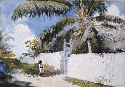 ナッソーの庭園、1885 作： Winslow Homer