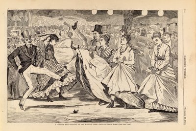 パリの舞踏会--パリのマビーユでのダンス（『ハーパーズ・ウィークリー』1867年11月23日号より 作： ウィンスロー・ホーマー