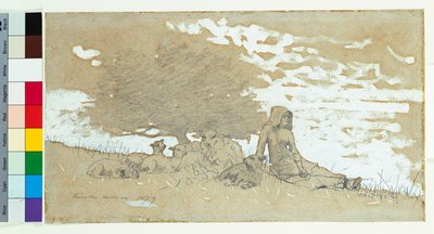 羊飼い、1879 作： Winslow Homer