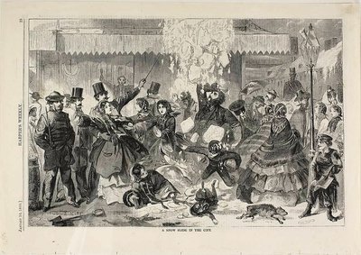 都会の雪の滑り台 作： Winslow Homer