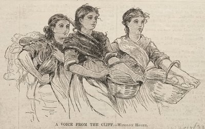 崖からの声。 作： Winslow Homer