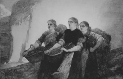 崖からの声」1888年 作： Winslow Homer