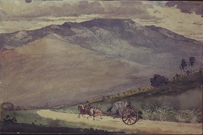 キューバの山道を走るヴォランテ 作： Winslow Homer