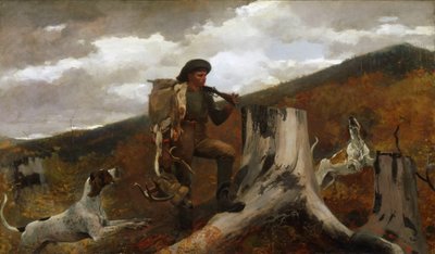 猟師と犬 作： Winslow Homer