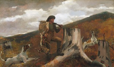 猟師と犬 作： Winslow Homer
