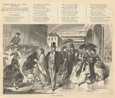 4月のシャワー、ハーパーより 作： Winslow Homer