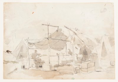 アーミー クックのテント 作： Winslow Homer