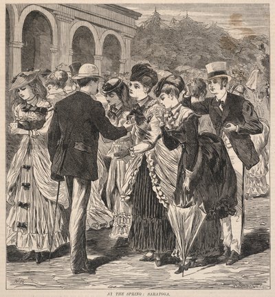 春にサラトガ（『ハース・アンド・ホーム』1869年8月28日号より 作： Winslow Homer