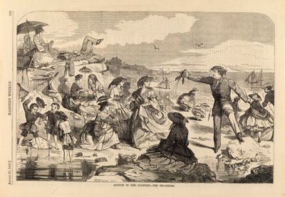 田舎の8月--海辺（『ハーパーズ・ウィークリー』1859年8月27日号より 作： Winslow Homer