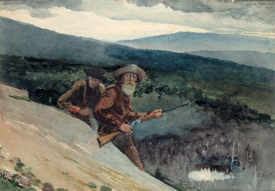 熊狩り、プロスペクト・ロック、1892年 作： Winslow Homer